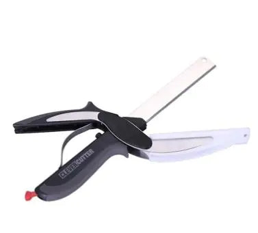 Stainless Steel Scissors & Cutting Board Knife 2-in-1